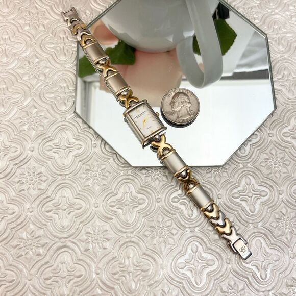 Vintage Jules Jurgenson Two-Tone Ladies Bracelet Watch - Picture 9 of 16